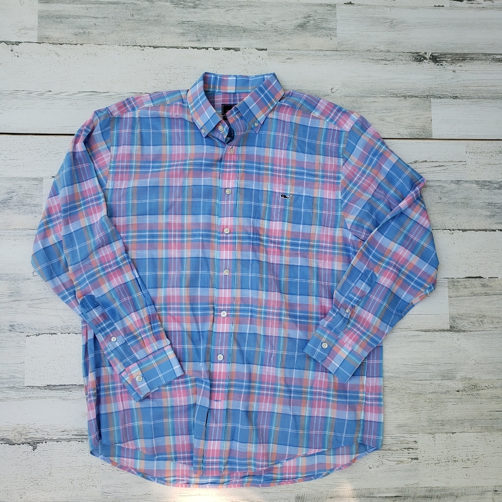 Vineyard Vines Mens Long Sleeve Button Down Cotton